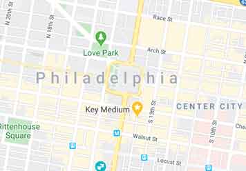 Map of location in Philadelphia